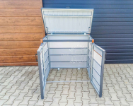 Zabudowa koszy na śmieci 120x65x110 cm 2x120L antracyt złoty dąb ID866 Chodzież - zdjęcie 4