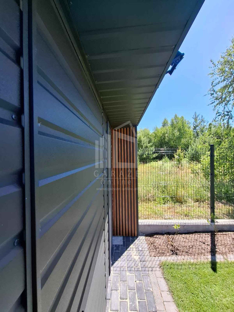 Schowek domek ogrodowy PREMIUM 3x3 drzwi okno dekor z lameli ID1022 Września - zdjęcie 6