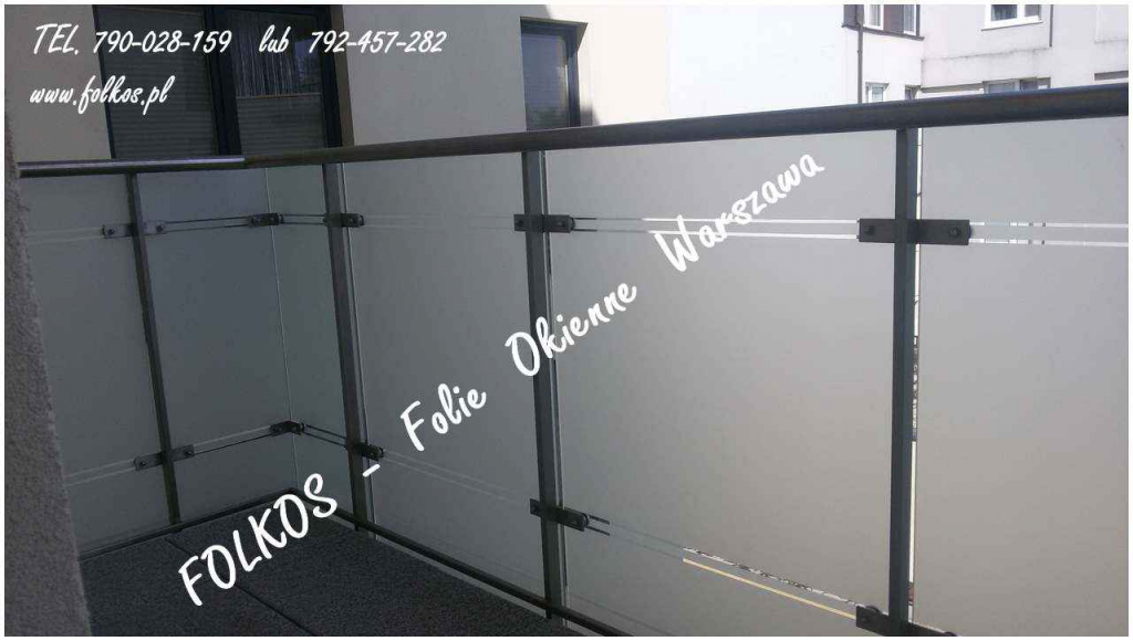 Folia balkonowa -Folie na szyby balkonowe Oklejanie BALKONÓW W-wa Białołęka - zdjęcie 6