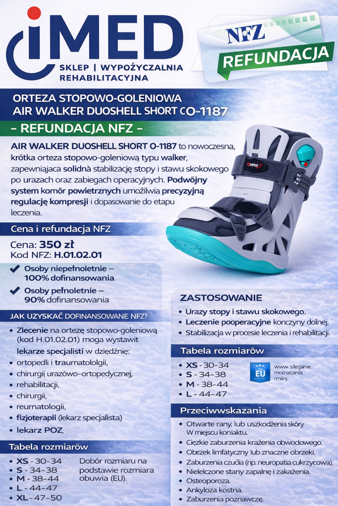 ORTEZA STOPOWO-GOLENIOWA AIR WALKER DUOSHELL SHORT REFUNDACJA NFZ Bemowo - zdjęcie 1
