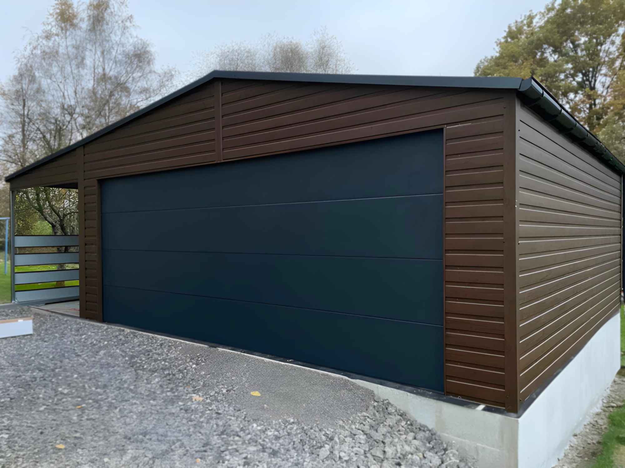 Garaż Blaszany + Wiata PREMIUM 7x6 z Bramą Segmentową  Montaż GRATIS Lubin - zdjęcie 2