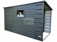 Schowek - Domek Ogrodowy 3x2 - wiata 0,5x2 - drzwi - okno  dach GP626