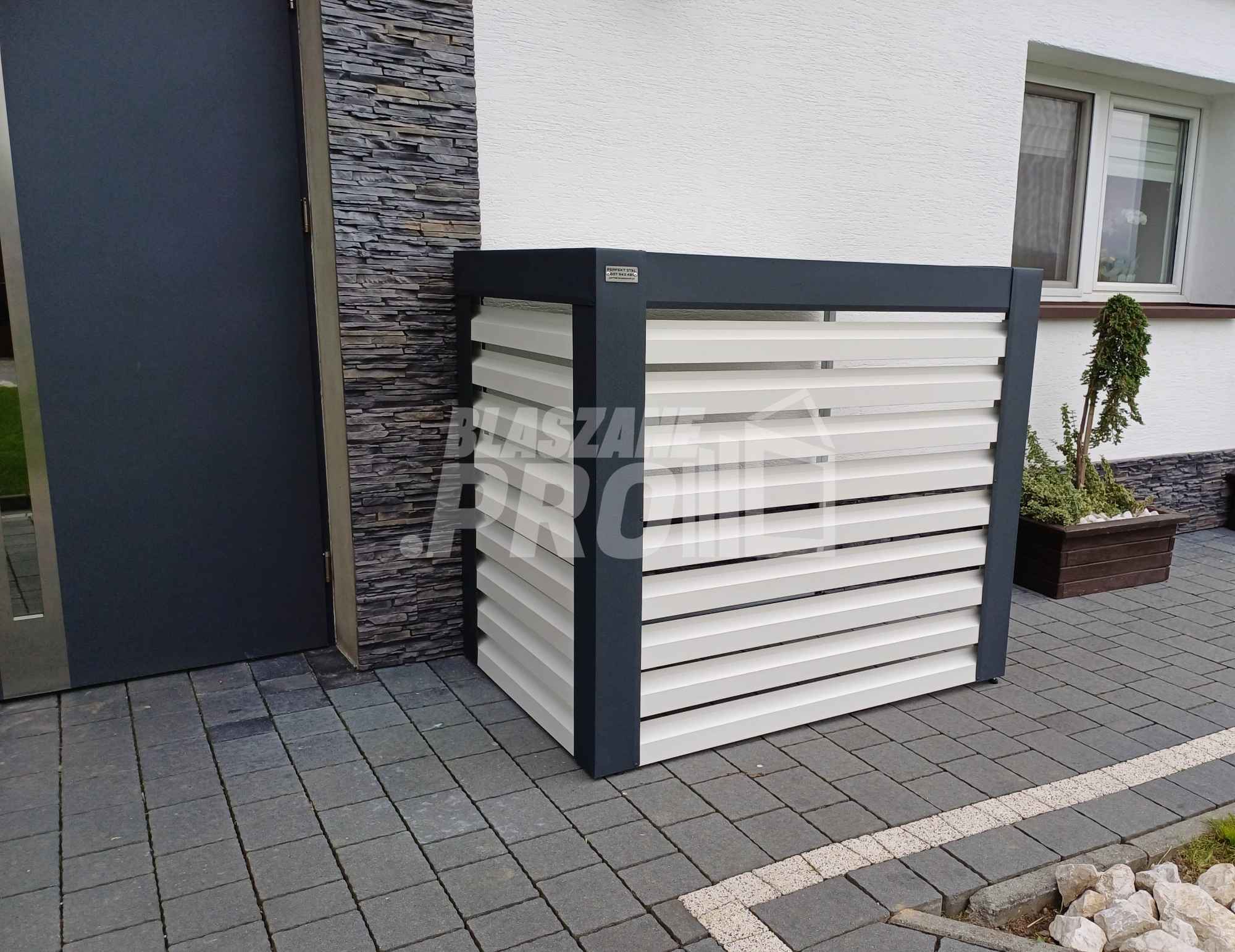 Osłona klimatyzatora, pompy ciepła 90x50x110 cm biały + antracyt GP302 Przemyśl - zdjęcie 3