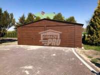 Garaż blaszany 7x6  Drzwi drewnopodobny Dach dwuspadowy GP130 Czersk - zdjęcie 5