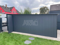 Garaż blaszany 3x6,5 brama uchylna - drzwi - Dach spad w tył GP243 Tczew - zdjęcie 6