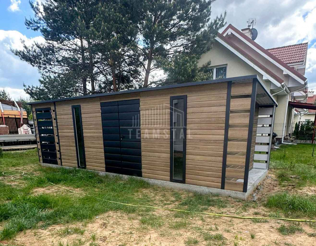 Schowek domek ogrodowy 6x2,5m wiata 0,5m wiata 1,2m 2x okno TS1135 Szczecinek - zdjęcie 4