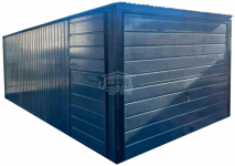 Garaż blaszany 3x5m Brama uchylna drzwi dach spad w tył GP479
