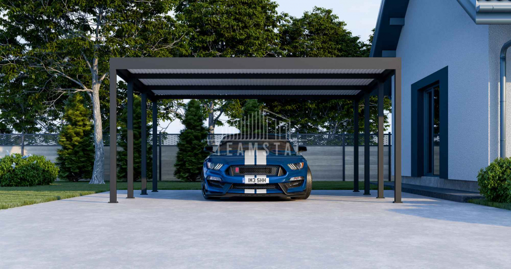CarPort PREMIUM - Wiata samochodowa 5x5 Antracyt - TS1042 Lidzbark Warmiński - zdjęcie 4