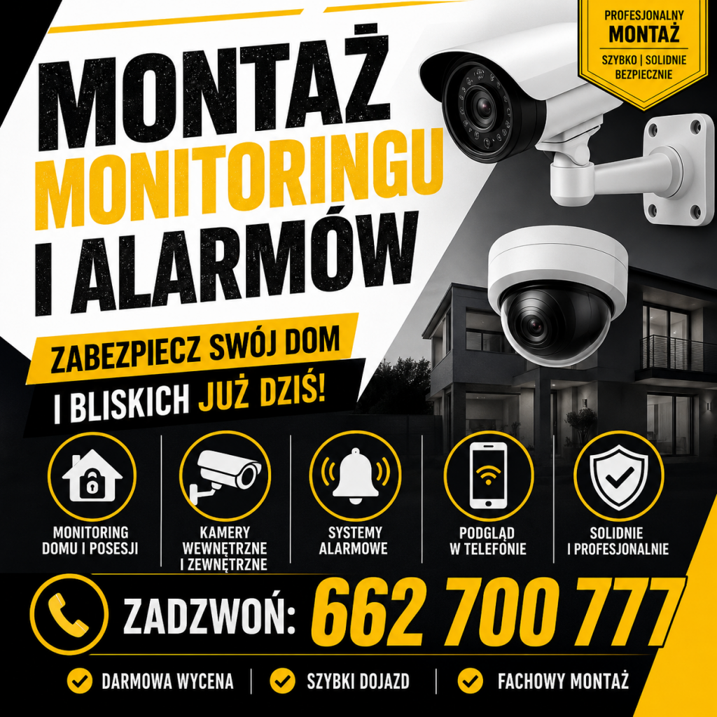 MONTAŻ MONITORINGU I ALARMÓW – ZABEZPIECZ SWÓJ DOM JUŻ DZIŚ! Bytom - zdjęcie 1