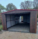 Garaż blaszany 4x8 Brama + okno + drzwi drewnopodobny Dach GB172 Giżycko - zdjęcie 5