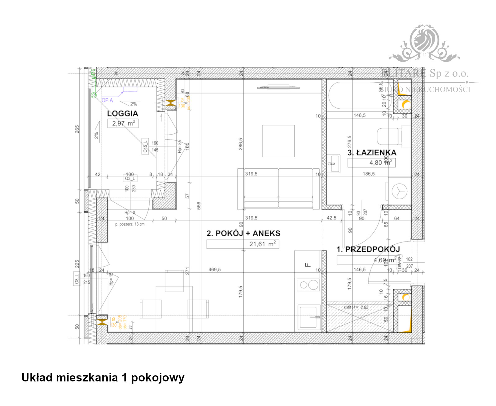 Mieszkanie 1 pokojowe 31,22m2 z loggią /Powstańców Śląskich Wrocław - zdjęcie 3