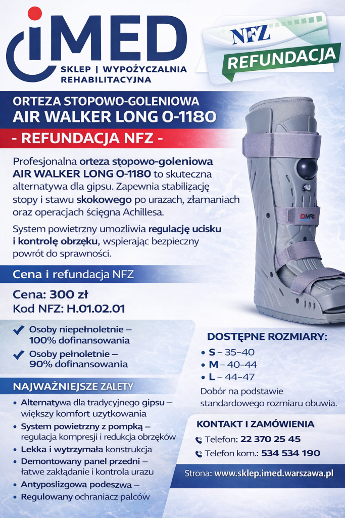 ORTEZA STOPOWO-GOLENIOWA AIR WALKER LONG O-1180 – REFUNDACJA NFZ Bemowo - zdjęcie 1