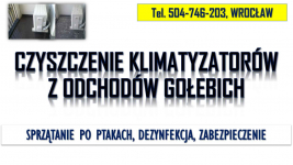 Oczyszczenie klimatyzatora z odchodów po gołębiach, Wrocław, cena. Psie Pole - zdjęcie 1