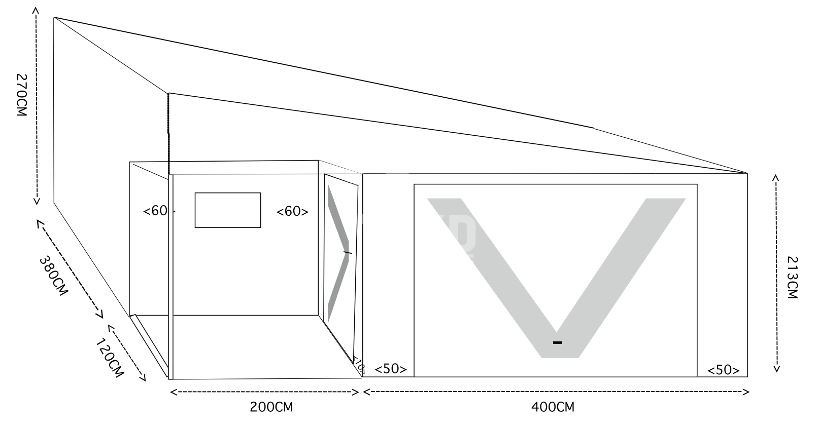 Garaż Blaszany 5x6m wnęka 2m brama uchylna okno drzwi dach TKD354 Toruń - zdjęcie 4