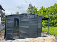 Schowek Domek Ogrodowy 4x2,5m + Wiata 1x2,5m Okno dach rynny ST161 Busko-Zdrój - zdjęcie 6