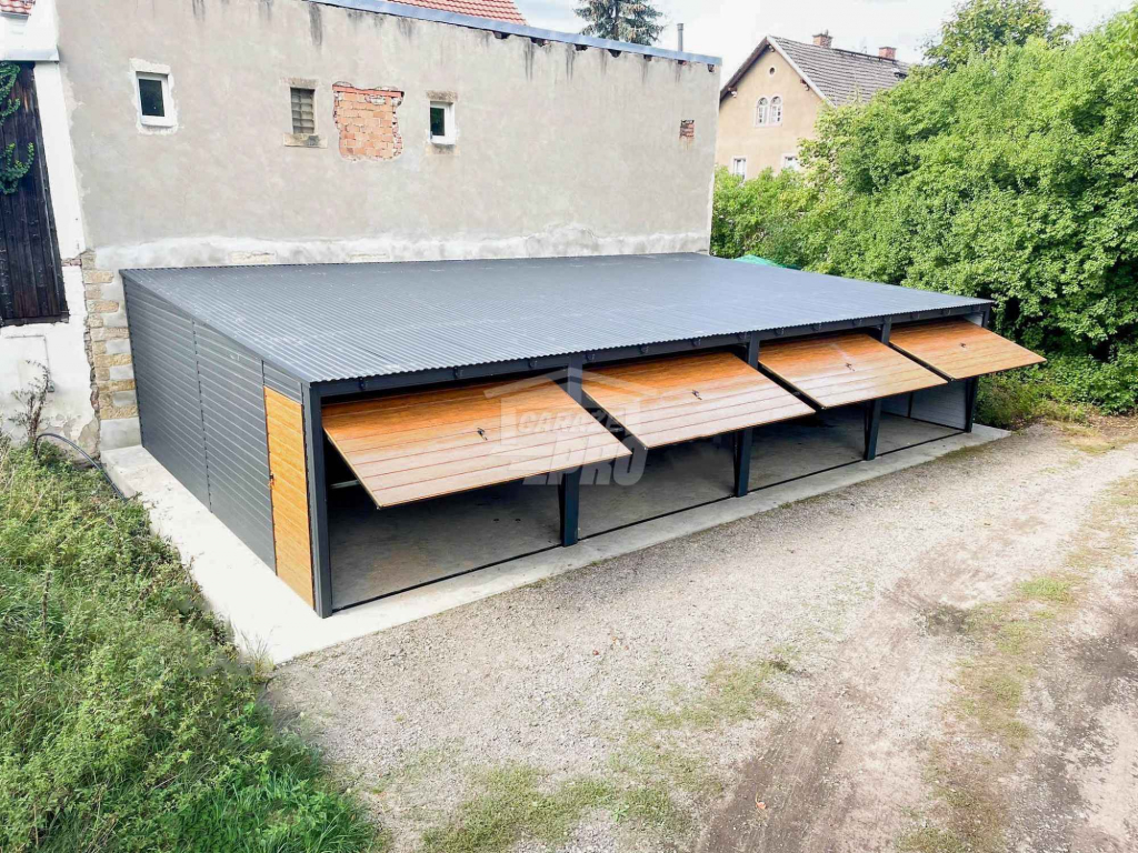 Rząd garaży Garaż blaszany 12x6m 4x brama uchylna drzwi  dach  GP482 Ostrowiec Świętokrzyski - zdjęcie 7