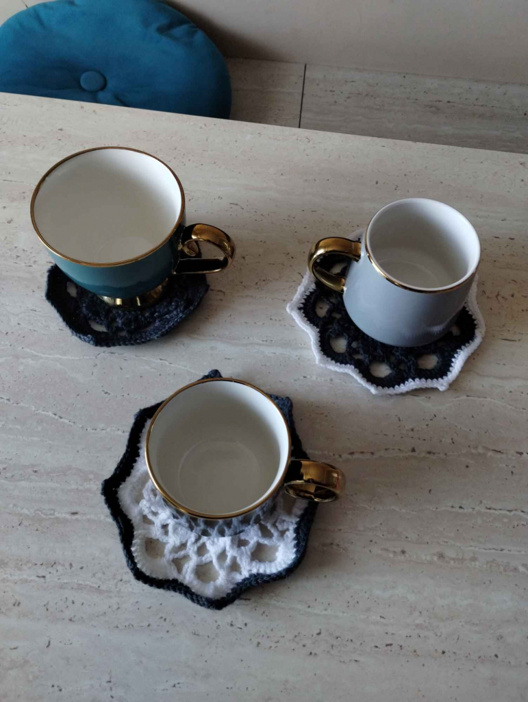 Szydełkowe podstawki pod kubek Grabówiec - zdjęcie 6