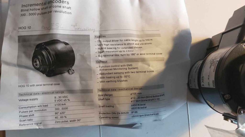 Enkoder inkrementalny HOG 10 firmy Baumer  HOG 10 DN 1024 I  Baumer Dąbrowa Górnicza - zdjęcie 1