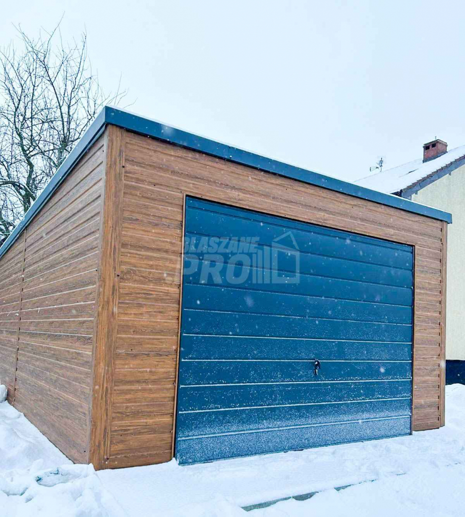 Garaż Blaszany 4x6 Brama uchylna - okno - drzwi dach Spad w tył GP255 Kłodzko - zdjęcie 3