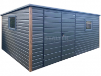 Schowek - domek ogrodowy 5x3m - brama dwuskrzydłowa 2x okno dach ST214