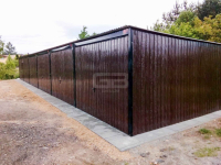 Garaż blaszany 18x5 - Brama uchylna - Ciemny brąz Dach  GB187 Miastko - zdjęcie 7