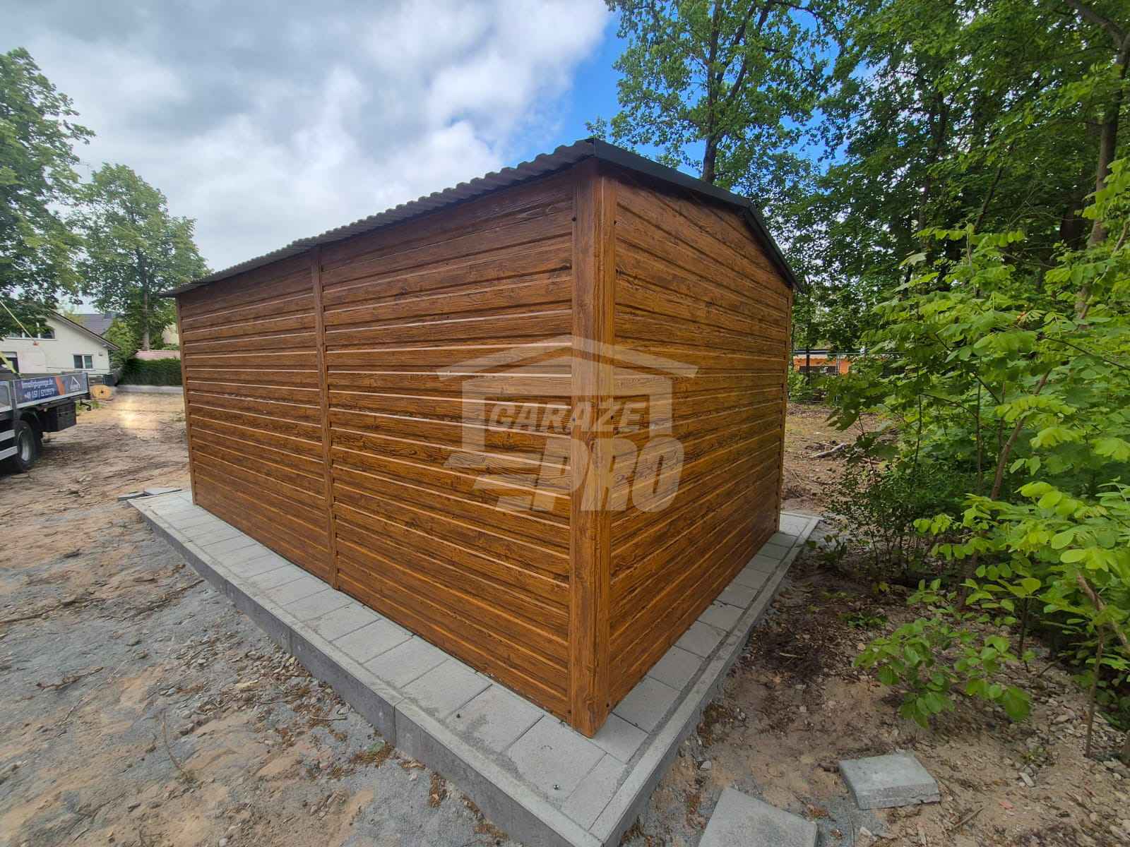 Garaż blaszany 3x4m Brama - okno - drewnopodobny  Dach GP580 Legnica - zdjęcie 2