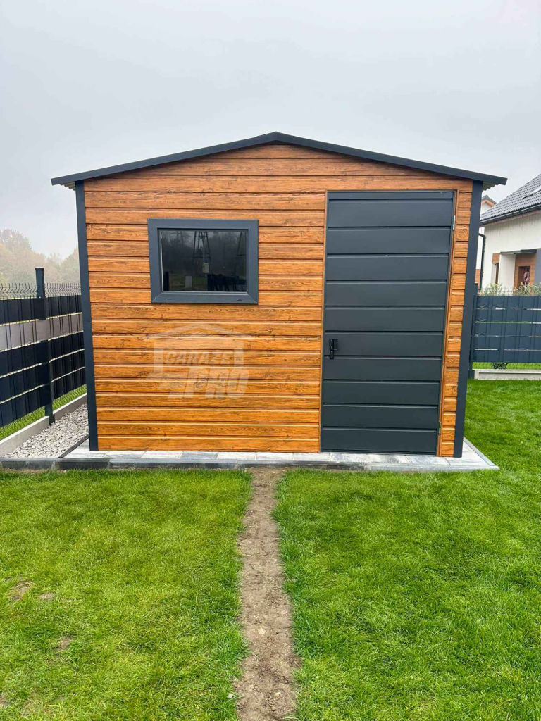 Schowek - domek ogrodowy 3x3m drzwi 2x okno drewnopodobny dach GP448 Kościerzyna-Wybudowanie - zdjęcie 3