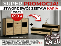 Przy zakupie komody Karia 840 szafka rtv Karia  za jedyne 49zł