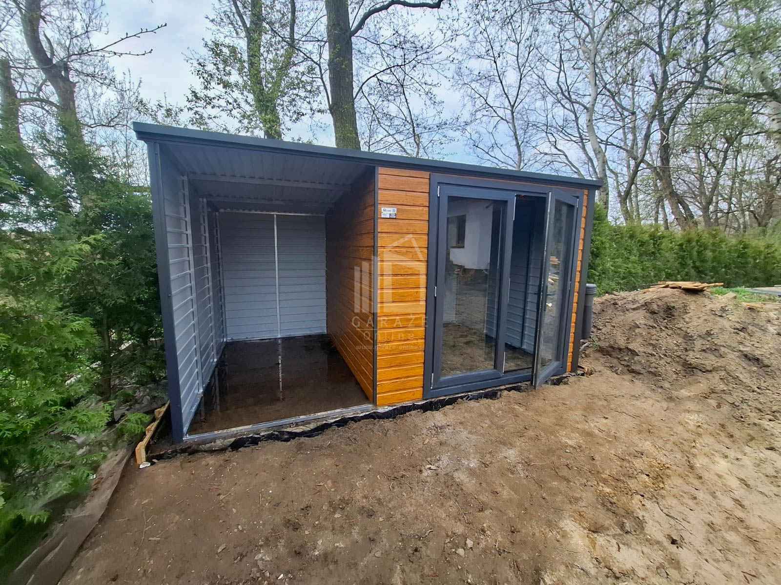 Schowek Domek Ogrodowy PREMIUM 2,5x2,5m wiata 1,5m drzwi PCV ID1017 Zielona Góra - zdjęcie 3