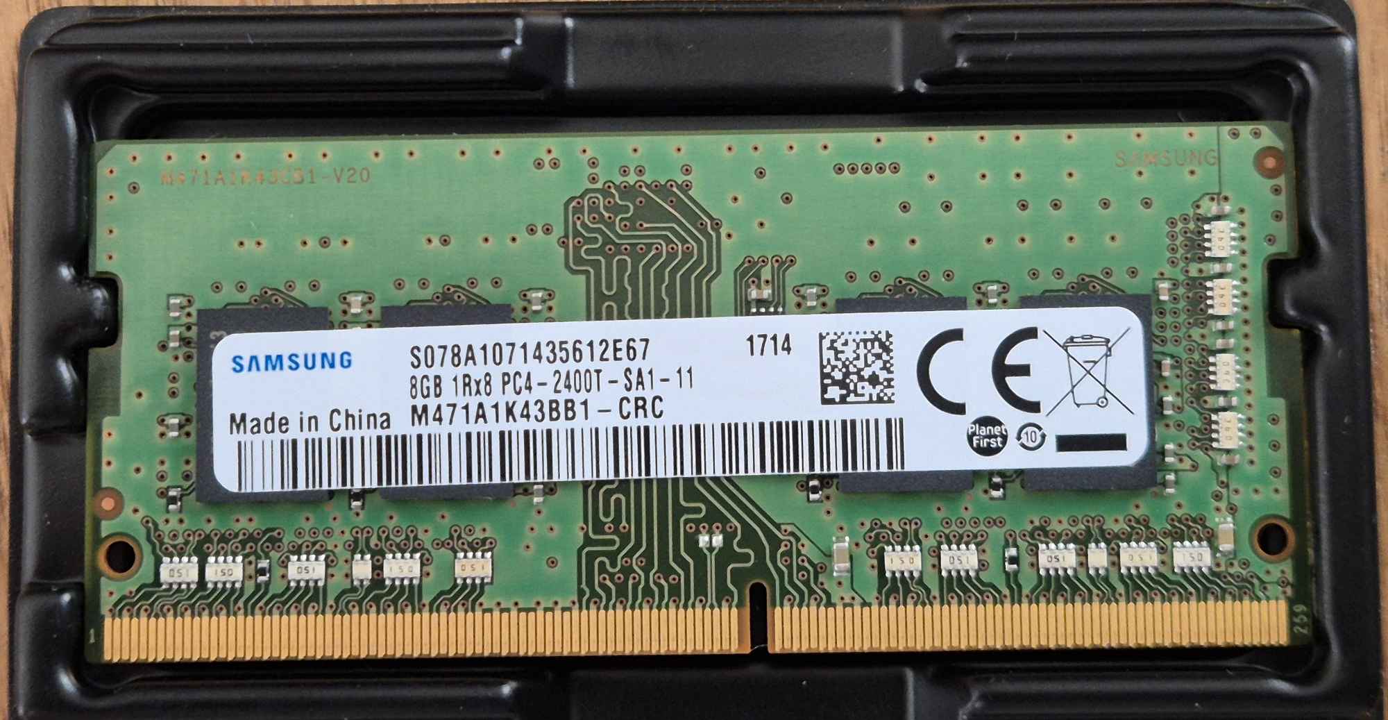Pamięć RAM Samsung 8GB DDR4 2400MHz SO-DIMM M471A1K43BB1-CRCWarszawa Bemowo - zdjęcie 2
