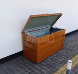 Skrzynia ogrodowa metalowa kufer 150x60x70cm  złoty dąb GP348 Przemyśl - zdjęcie 7