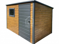 Schowek Domek Ogrodowy 3x2m drzwi okno drewnopodobny spad w tył PLG187