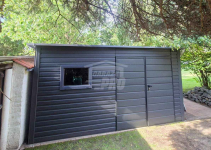 Schowek - domek 4x3m - brama - okno - antracyt - dach spad w tył GP623 Przemyśl - zdjęcie 2