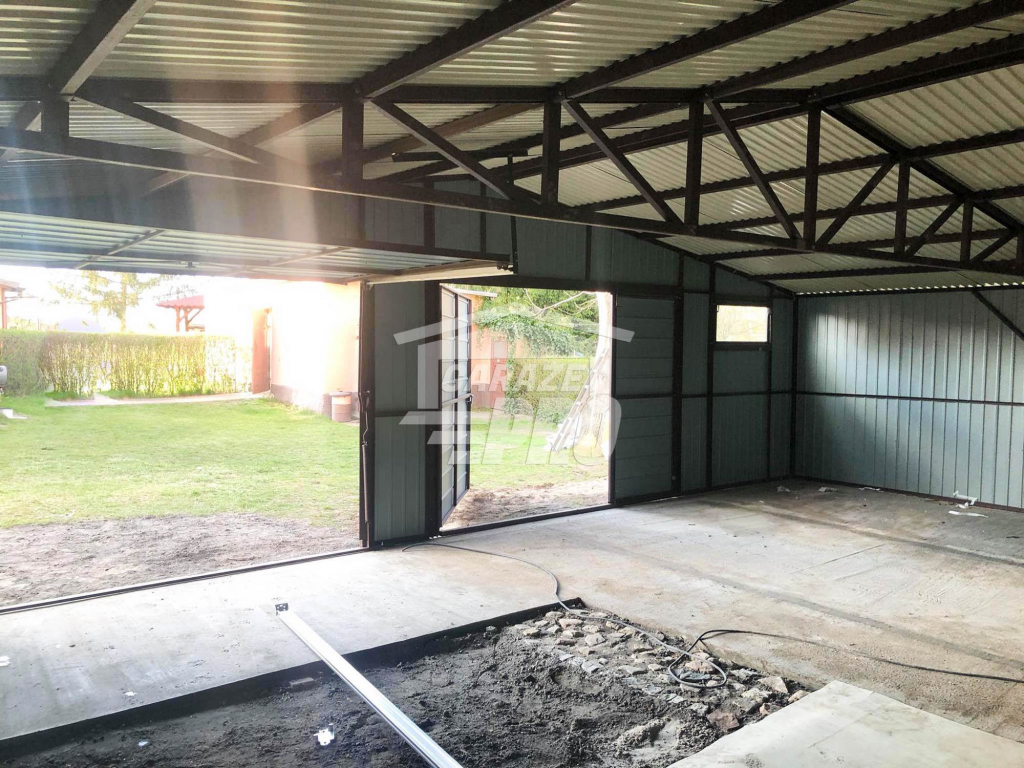 Garaż blaszany 9x6  drewnopodobny Dach dwuspadowy GP137 Stare Miasto - zdjęcie 3