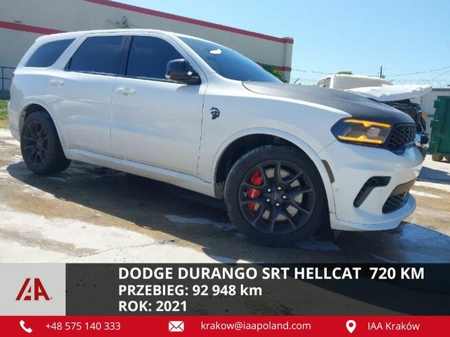 DODGE DURANGO SRT HELLCAT 2021 / 6.2L / 720 KM / V8 / 4X4 / Kraków - zdjęcie 1