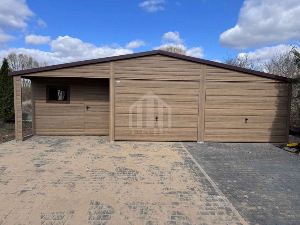 Garaż blaszany 9x4m + wnęka - 2x brama -drzwi -3x okno - rynny SO141 Koszalin - zdjęcie 3