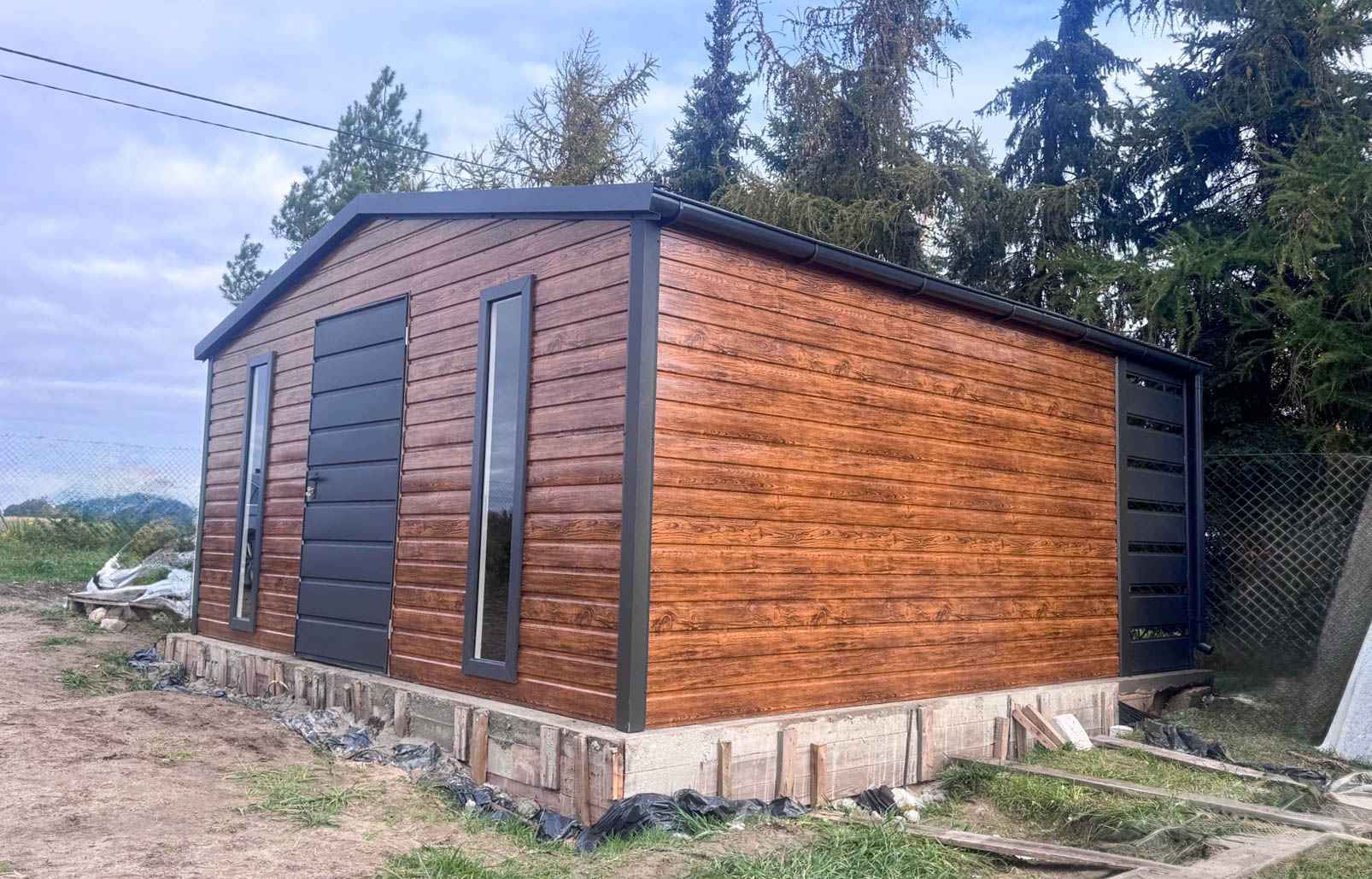 Schowek - domek ogrodowy 4x3m - drzwi - 2 x okno  dach rynny SO181 Łomża - zdjęcie 5