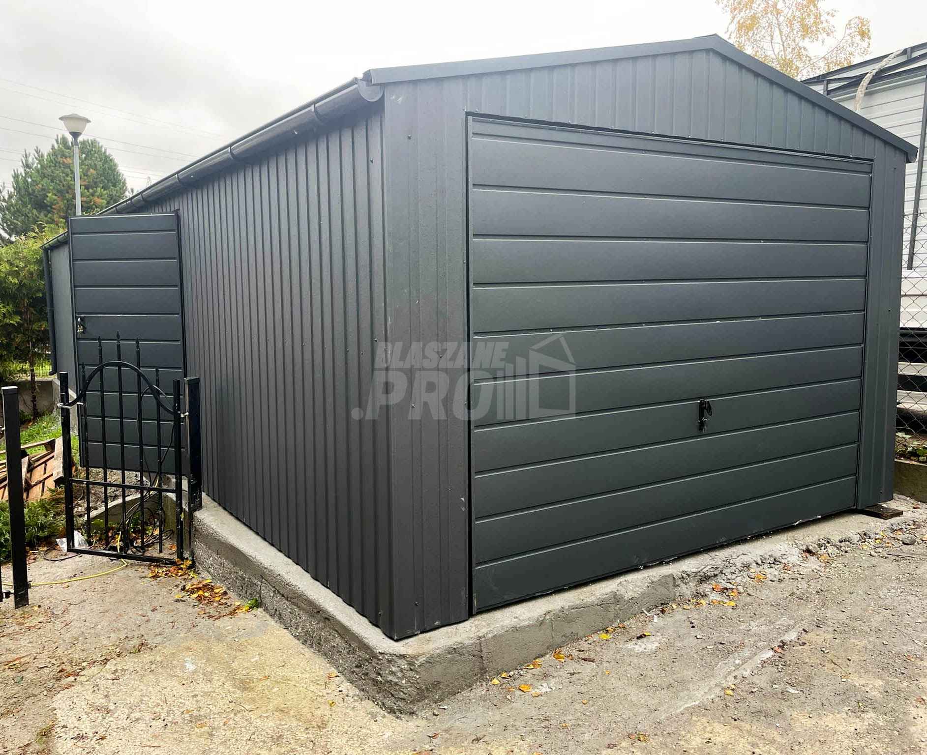 Garaż blaszany 3,5x7m  Brama uchylna drzwi rynny Dach dwuspadowy GP234 Gorzów Wielkopolski - zdjęcie 7