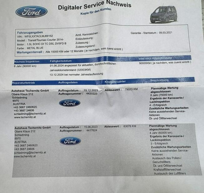 Ford Tourneo Courier Pisemna Gwarancja 12 miesięcy Konin - zdjęcie 7