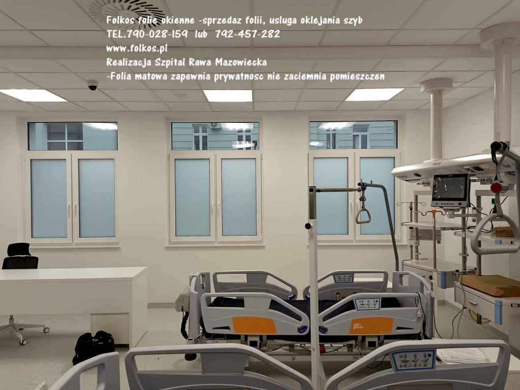 Folie na okna w szpitalu, gabinecie lekarskim , zabiegowym OKLEJAMY Białołęka - zdjęcie 3