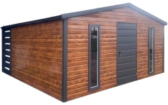 Schowek - domek ogrodowy 4x3m - drzwi - 2 x okno  dach rynny SO181