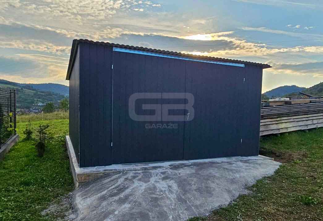 Garaż blaszany 4x5m - wolnostojący - brama dwuskrzydłowa  GB164 Oświęcim - zdjęcie 3