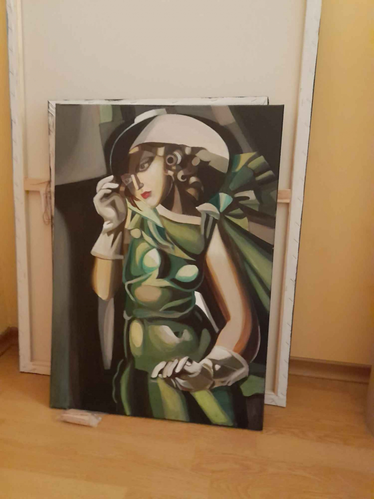 Sprzedam obraz Tamara Łempicka - Kobieta w kapeluszu - 50 na 70 cm Praga-Północ - zdjęcie 3