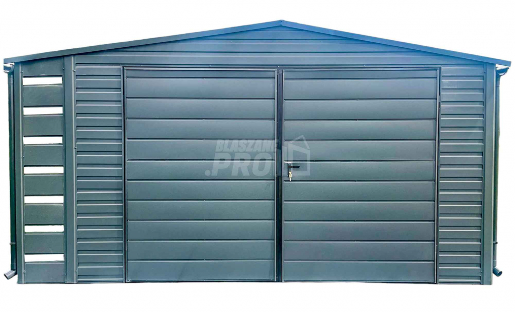 Domek ogrodowy 4x2,5m + Wiata 0,5m - Brama dwuskrzydłowa Rynny GP385 Katowice - zdjęcie 1