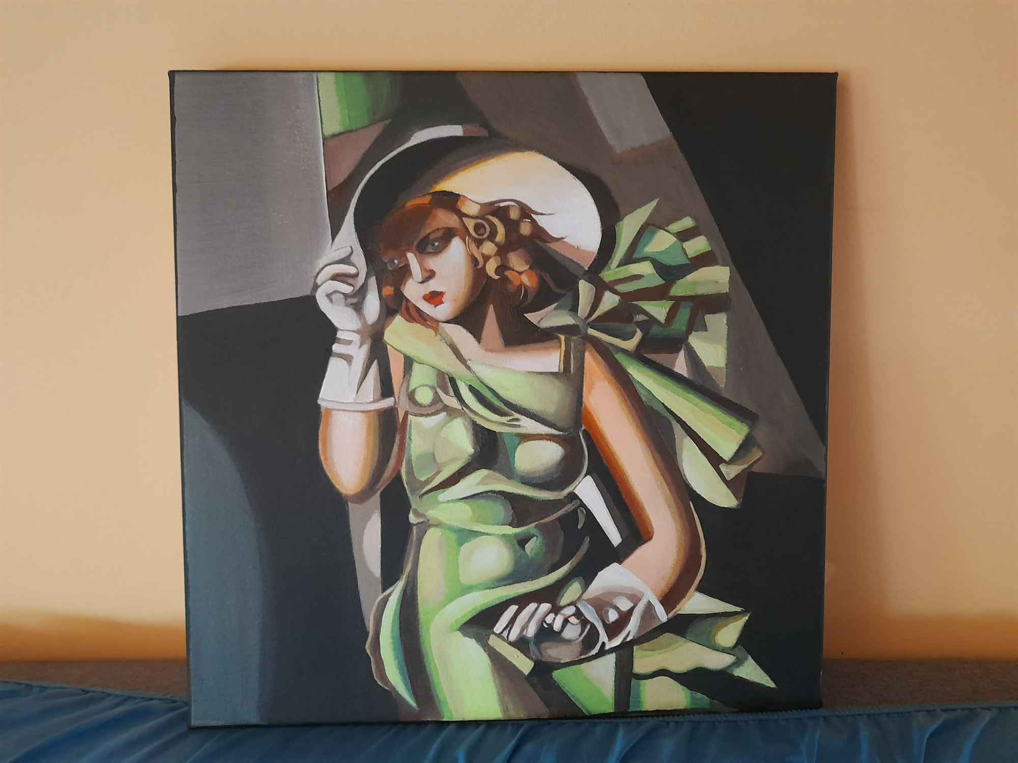 Sprzedam obraz Tamara Łempicka - interpretacja - Kobieta w kapeluszu Katowice - zdjęcie 1