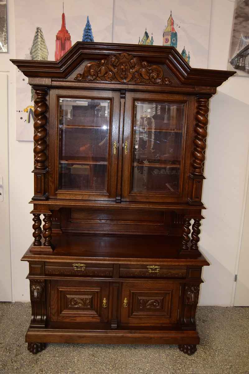 kredens dębowy - meble gdańskie - stan idealny jak nowy Olsztyn - zdjęcie 1