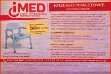 Krzeslo toaletowe wynajem Warszawa IMED