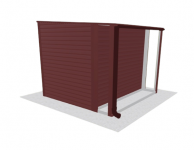 Schowek domek ogrodowy 2,5x2m Drzwi okno wiata rynny dach GP533