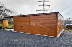 Garaż blaszany 6x6 + 3x6 wiata  Brama uchylna x2 spad w tył GP132 Nowy Sącz - zdjęcie 4