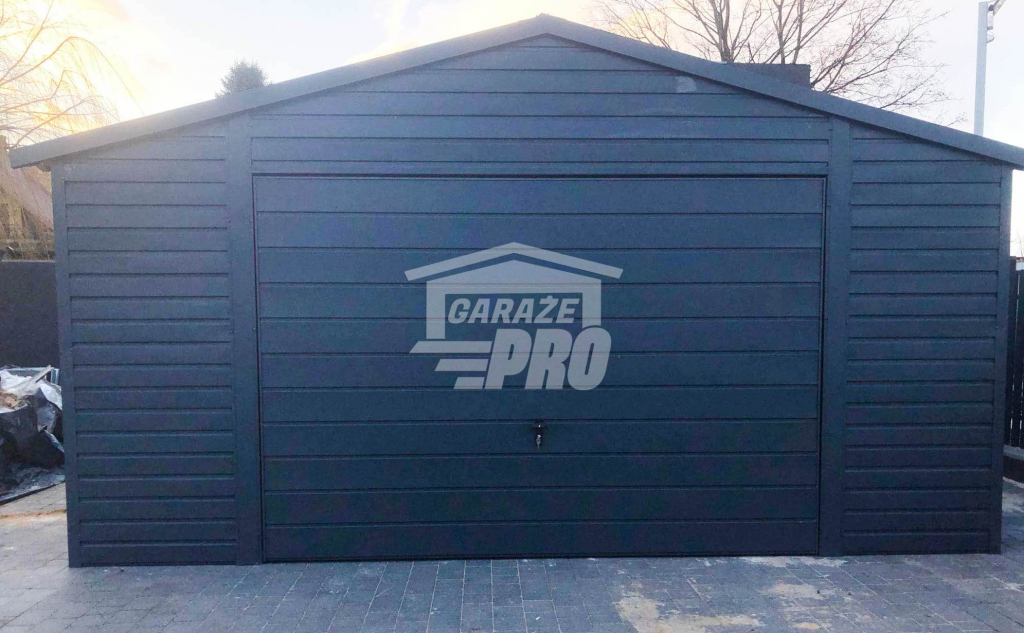 Garaż blaszany 5x7 Brama  Antracyt  Dach dwuspadowy GP103 Łódź - zdjęcie 4
